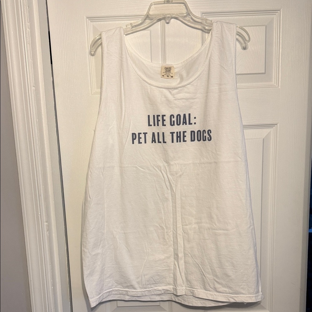 Comfort Colors White Dog Lover Tank Top